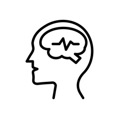 Epilepsy icon outline set sign