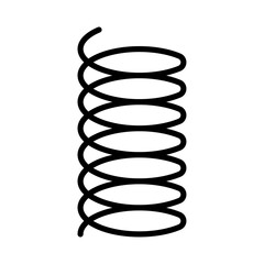 Flexible spring icon outline set sign