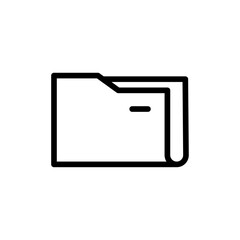 Folder icon outline set sign