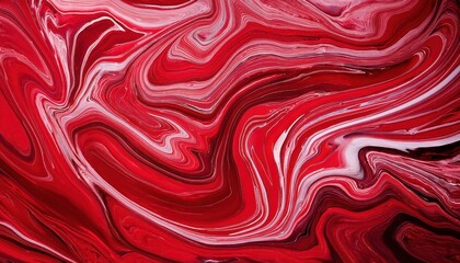 Striking Red Marble Pattern Texture on an Abstract Background A Study in Colorful Mineral Formation and Inklike Swirls, Perfect for Art, Interior Design, or Wallpapers.