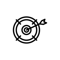 Goal setting icon outline set sign