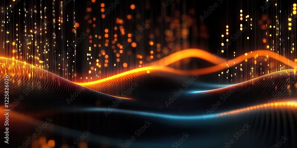 Poster digital background perfect for tech processes, neural networks, artificial intelligence, data transf