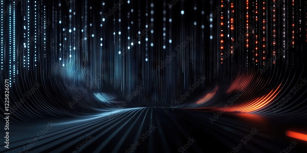 Poster digital background perfect for tech processes, neural networks, artificial intelligence, data transf
