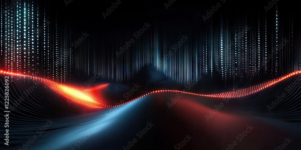 Poster digital background perfect for tech processes, neural networks, artificial intelligence, data transf
