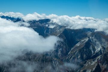 Flug über Alpen Neuseeland
