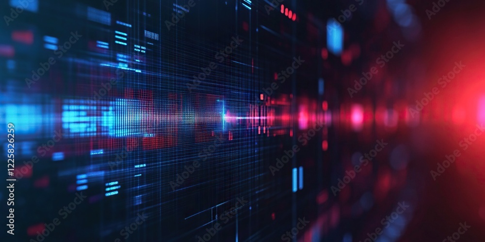 Poster digital background perfect for tech processes, neural networks, artificial intelligence, data transf