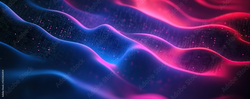 Poster digital background perfect for tech processes, neural networks, artificial intelligence, data transf