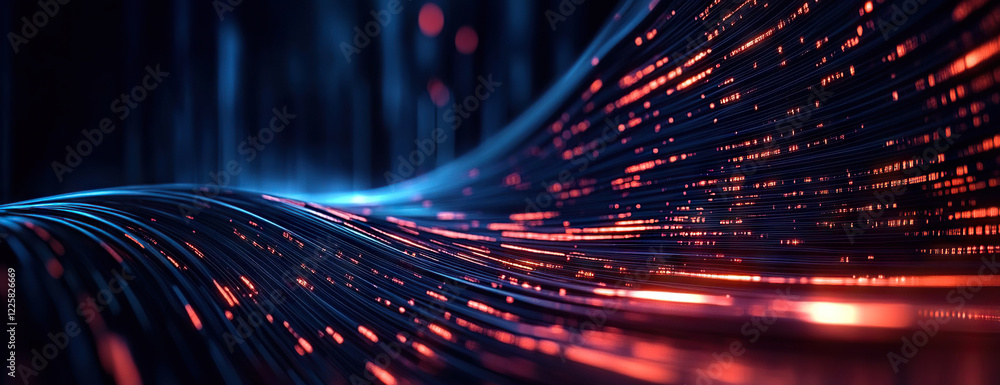 Poster digital background perfect for tech processes, neural networks, artificial intelligence, data transf