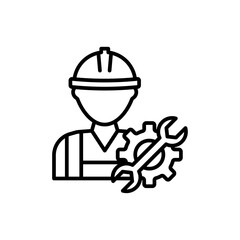 Labour icon outline set sign