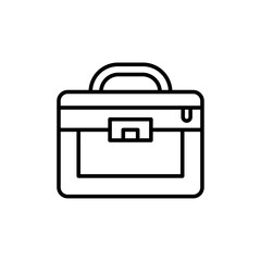 Laptop bag icon outline set sign