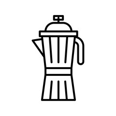 Percolator icon outline set sign