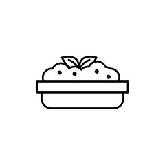 Risotto icon outline set sign