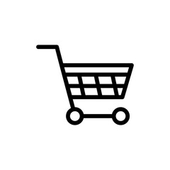 Shopping cart icon outline set sign