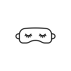 Sleeping mask icon outline set sign