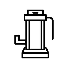 Sump pump icon outline set sign