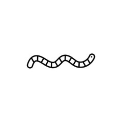 Worm icon outline set sign