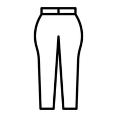 Yoga pants icon outline set sign
