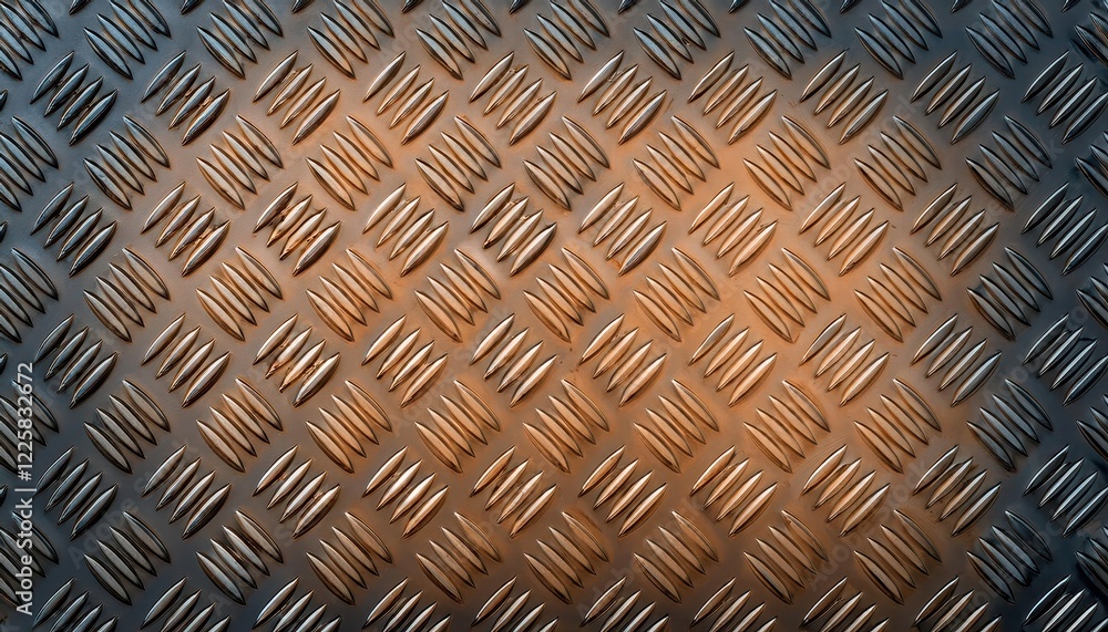 Poster impressive metallic seamless pattern a stunning 3d render of a modern and minimalistic architectural