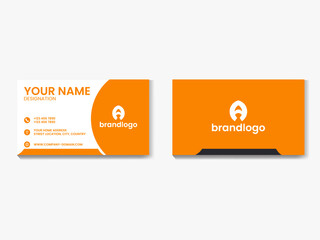 Creative Business Card template both sided landscape orientation Horizontal layout Vector illustration