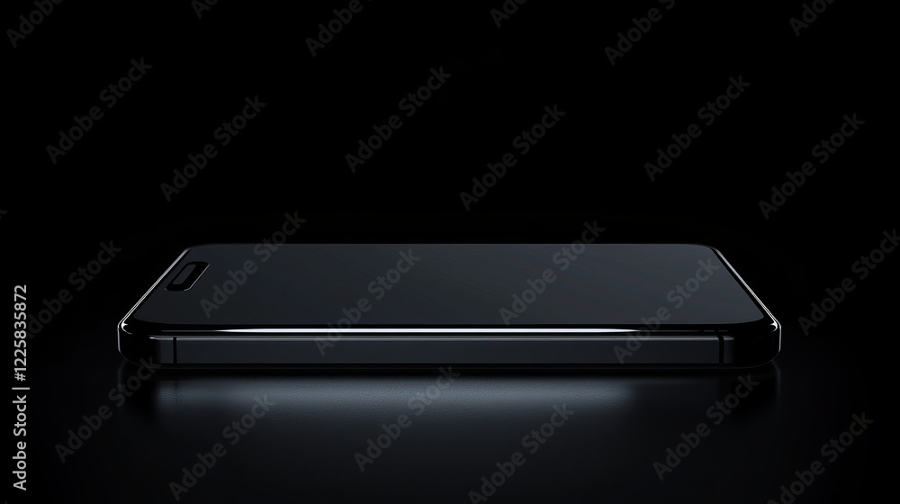 Poster set high quality realistic trendy different black models smartphone with empty touch screen front vi