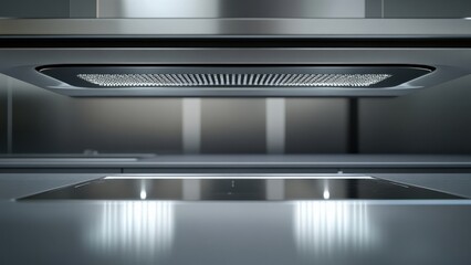 Obraz premium Modern Kitchen with Sleek Cooktop and Stylish Hood