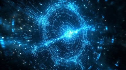 Blue radar screen. Vector illustration for your design.