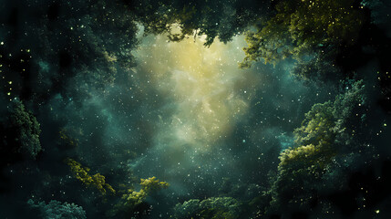 Fototapeta premium Galactic glades. Galactic Plains. Illustration