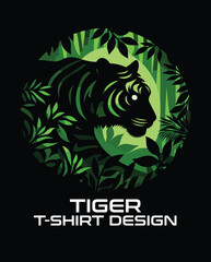 Tiger Vector T Shirt Design