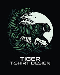 Tiger Vector T Shirt Design