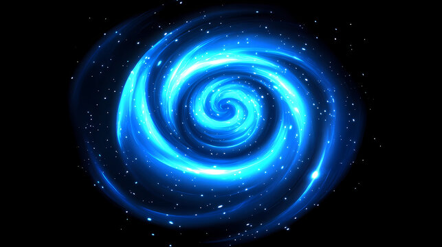 Png glowing blue vortex spiral energy. Galactic Plains. Illustration