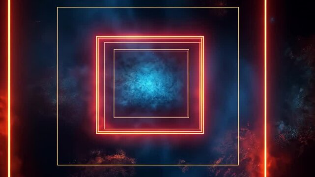 A stunning display of vibrant colors and dynamic shapes captures the essence of fire and light merging together in a mesmerizing artistic creation that unfolds continuously.