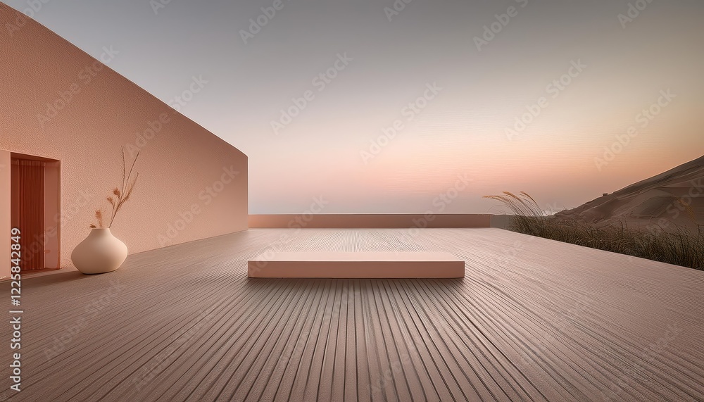 Aufkleber tranquil minimalist background with soft textures in soothing colors a calming palette of subtle sha