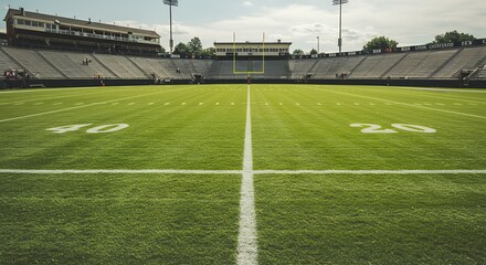 American Football Field Stadium Green Grass