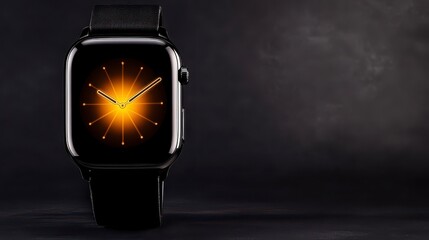 Elegant Smartwatch on Dark Background Sleek Minimalist Design