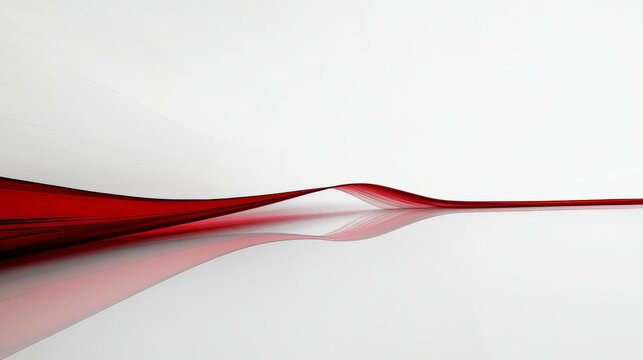 Red line with white architecture futuristic background minimal concept vector illustration subtle design.