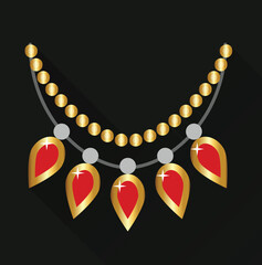 Red and Black jewelry icons