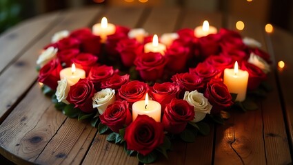 Obraz premium candles and roses