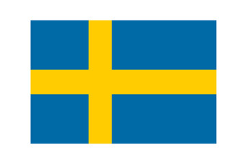 Sweden flag isolated vector in official colors and Proportion Correctly