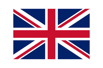 United Kingdom flag. Great Britain national symbol. British flag. Vector illustration.