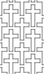 Christian contour cross pattern