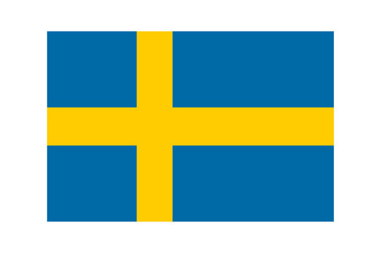 Sweden flag isolated vector in official colors and Proportion Correctly