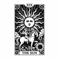 Obraz premium Abstract Artwork of The Sun Tarot