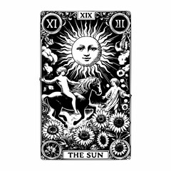 Symbolic Art of The Sun Tarot Card