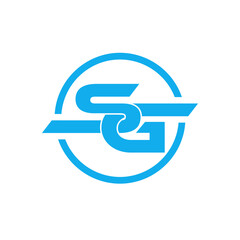 A minimalist abstract logo with the letters S and G, perfect for technology, business, and modern themed brands. This versatile design can be used as a logo, icon, or graphic element.