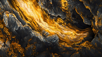 breathtaking shimmering golden ore vein