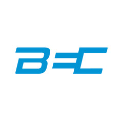 A minimalist abstract logo with the letters B, E, and C, perfect for technology, business, and modern themed brands. This versatile design can be used as a logo, icon, or graphic element.