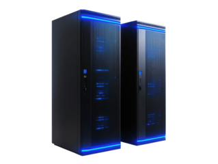 Isolated Pair of Server Cabinets