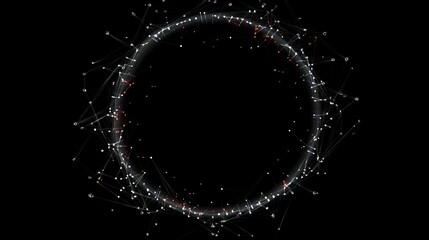 Ring of white lines with red and white dots.