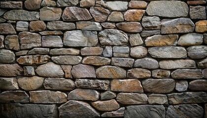 Impressive Medievalinspired Rock Masonry Wall with Rich Stone Textures, Evoking a Sense of Ancient Grandeur in a Natural Setting, Perfect for Architectural or Historical Contexts.
