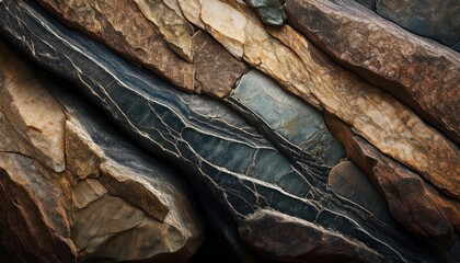 Unique Natural Stone Slab Showcasing Distinctive Textures and Patterns, Highlighting the Beauty of Earths Geological Wonders.